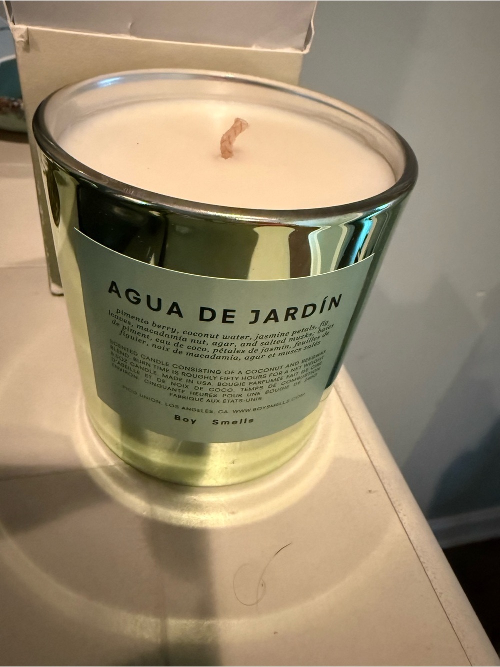 Boy Smells NIB Agua de Jardín Green Scented Candle